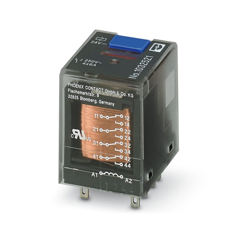 REL-IR-BL- 24DC/4X21 SINGE RELAY PHOENIX CONTACT - Intellect Automation ...