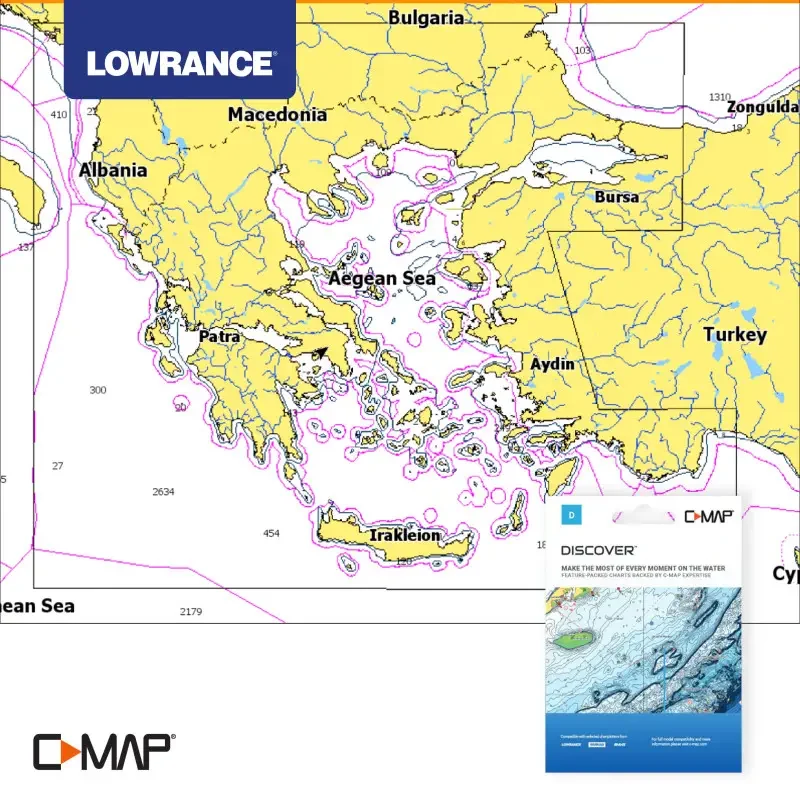 C-MAP DISCOVER Aegean Sea Chart | Lowrance & Simrad