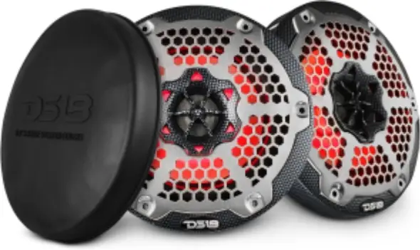 DS18 HYDRO CF-65M 6.5" Marine Speakers | RGB LED Pair