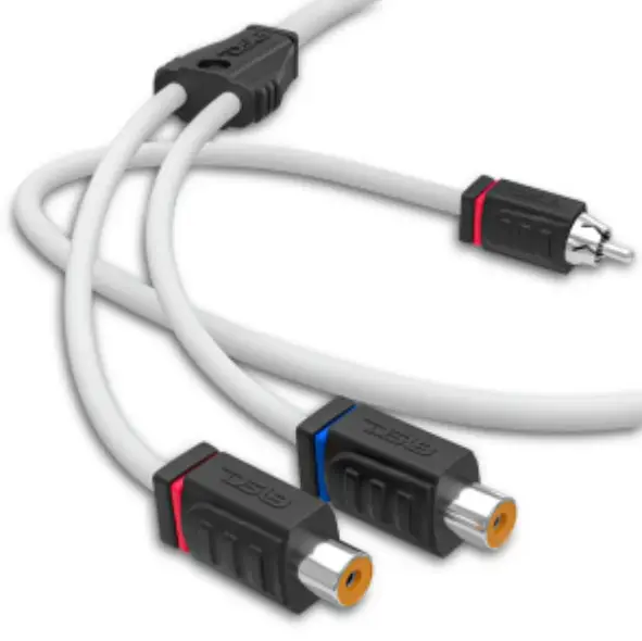 DS18 HYDRO MOFCR-2F1M Marine Grade RCA Y Adapter (2 Female to 1 Male)